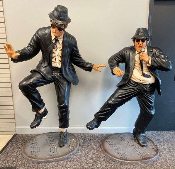 Lifesize The Blues Brothers Jake and Elwood Blues Statues Matthew Bullock Auctioneers