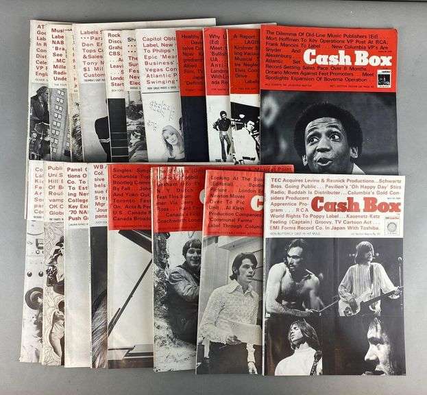 Group of 19 Cash Box Music Magazines 1960's1970's Matthew Bullock