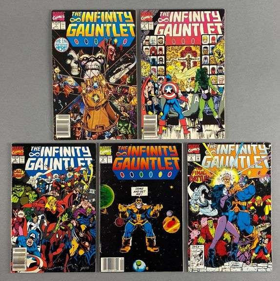Group of 5 Marvel The Infinity Gauntlet Comic Books Matthew Bullock Auctioneers
