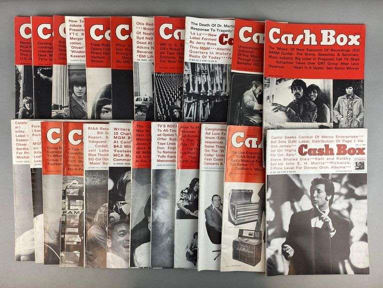 Group of 20+ Cashbox Music Magazines 1960's1970's Matthew Bullock