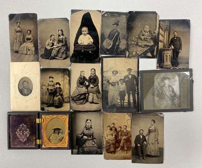Group of 15 Tin Type Photographs Matthew Bullock Auctioneers