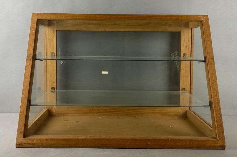 Vintage Wood and Glass Countertop Display Case Matthew Bullock