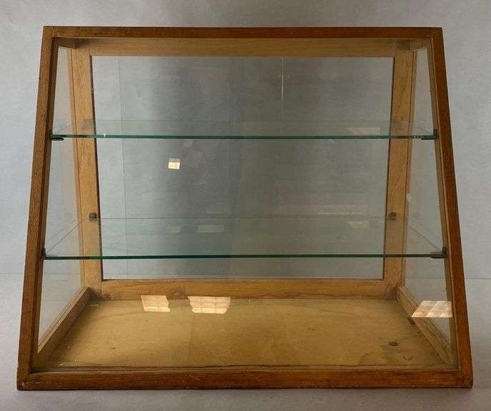 Vintage Wood and Glass Countertop Display Case Matthew Bullock