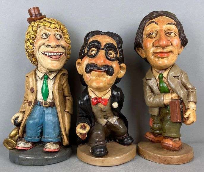 Group of 3 Marx Brothers Escolike Chalkware Statues Matthew Bullock