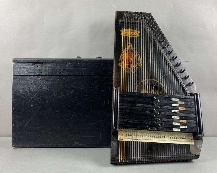 Autoharp Zither with Wood Case Matthew Bullock Auctioneers