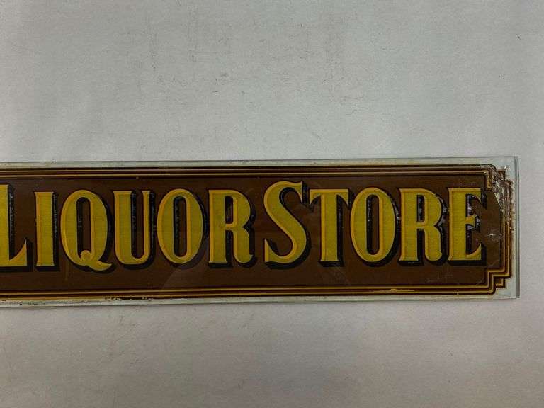 Antique Iowa Liquor Store Reverse Painted Glass Store Sign Matthew