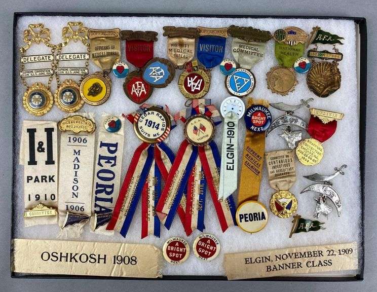 Group of 20+ Political Ribbons and more - Matthew Bullock Auctioneers