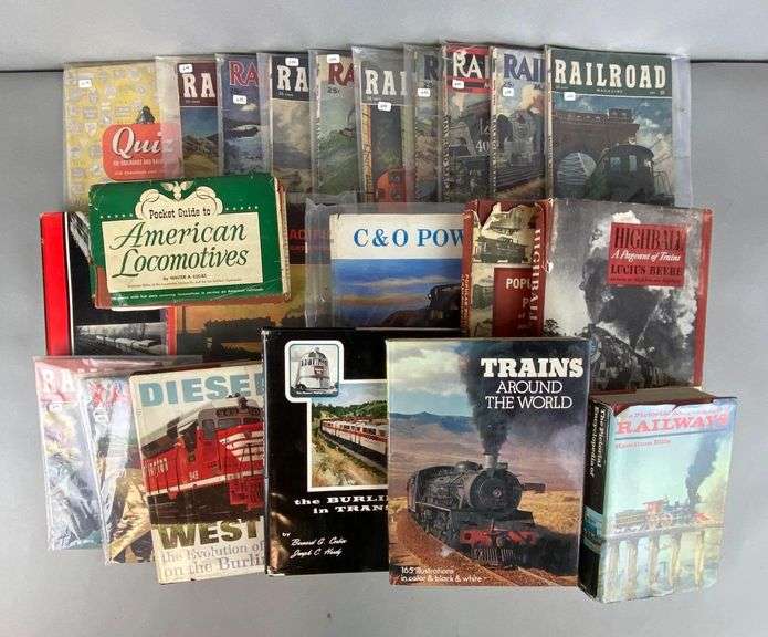 Group of 20+ Railroad Books and Magazines Matthew Bullock Auctioneers