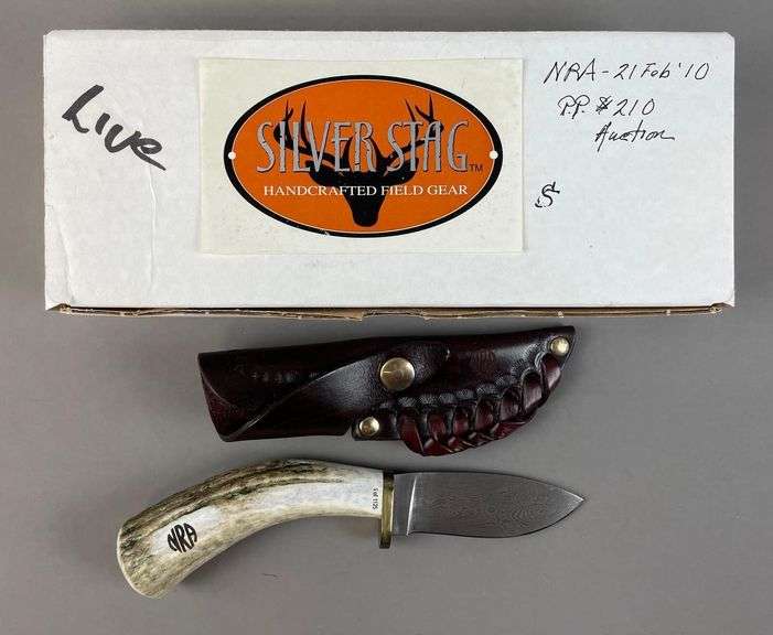 Silver Stag Limited Edition NRA Stag Hunter Knife with Sheath Matthew