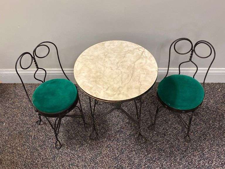 Childs Sized Ice Cream Parlor Table and Chair Set Matthew Bullock