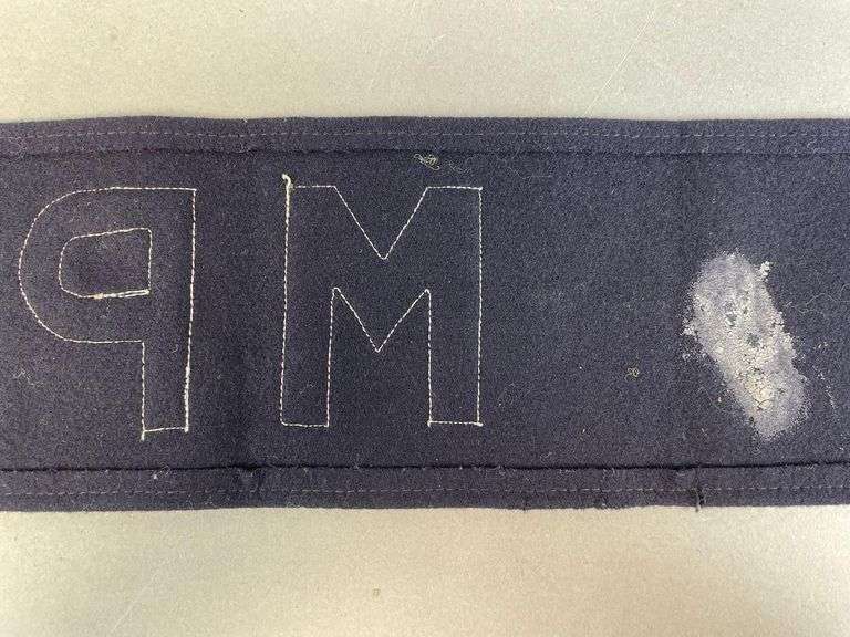 WW2 Era US Military Police Wool MP Armband Matthew Bullock Auctioneers