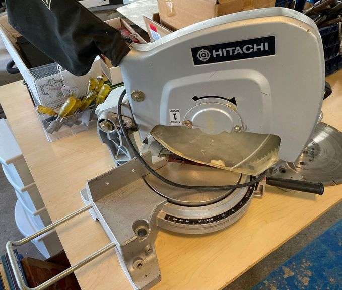 Hitachi 15 Inch Miter Saw and Blades Matthew Bullock Auctioneers