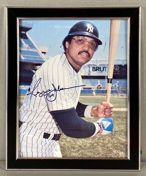 Reggie Jackson Signed 8x10 Photo with COA - Matthew Bullock Auctioneers