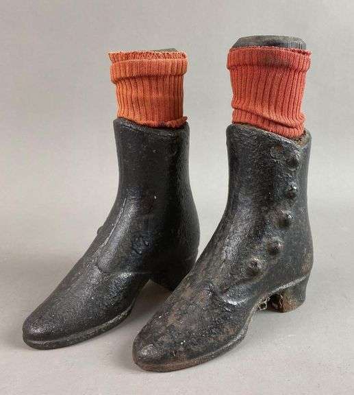 Pair of Cast Iron Shoe Forms Matthew Bullock Auctioneers