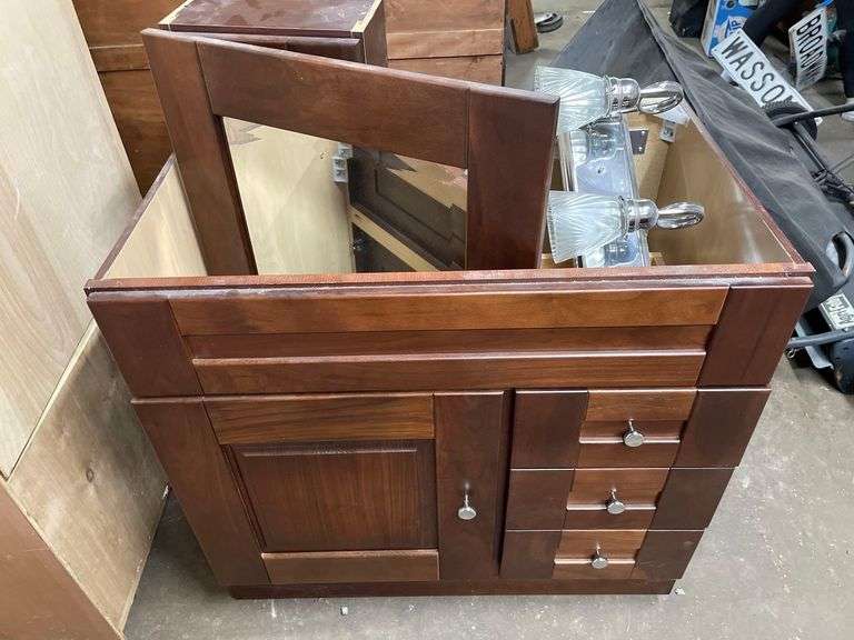 Used Bathroom Vanity and Light Fixture Matthew Bullock Auctioneers