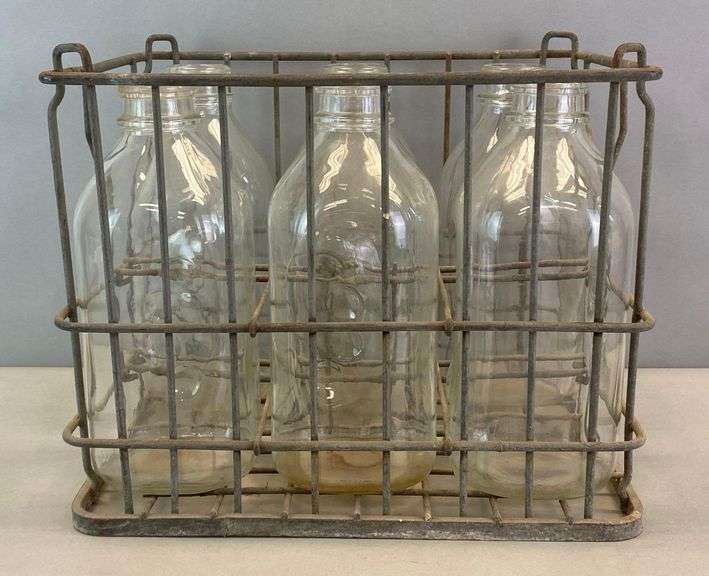 Vintage Milk Crate and Bottles Matthew Bullock Auctioneers
