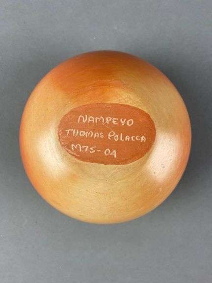 Native American Nampeyo Thomas Polacca Signed Pottery Vase - Matthew ...