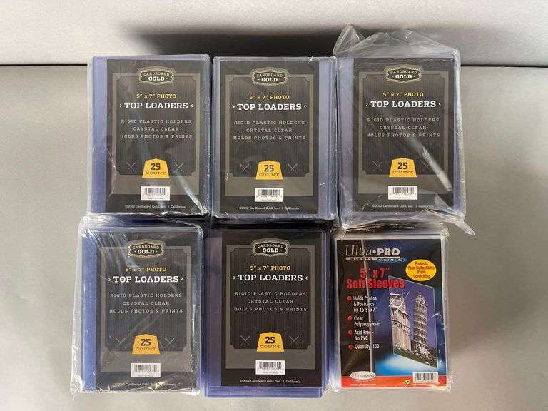 398 5x7 Cardboard Gold Top Loaders and 500 Ultra Pro Sleeves