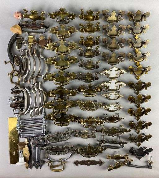 Group of 60+ Vintage Door Pulls, Knobs and Handles Matthew Bullock