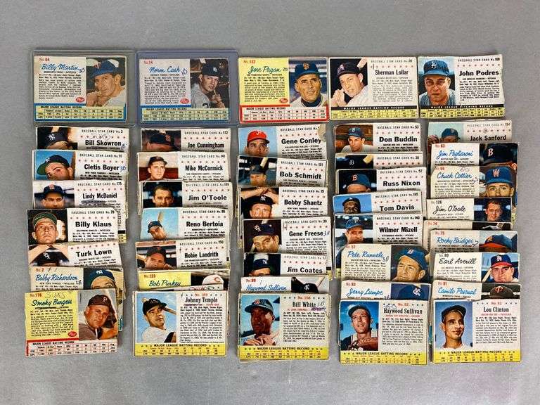 45 1961 63 Post Baseball Cards with Stars Matthew Bullock Auctioneers