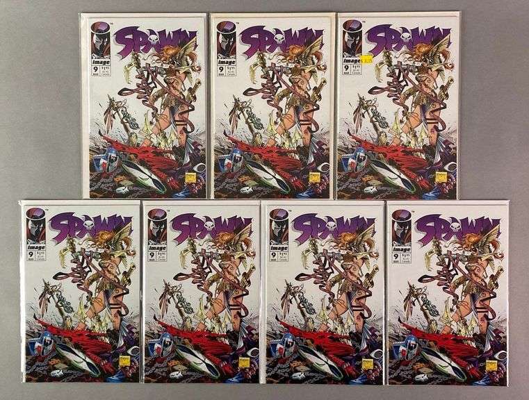 Group of 7 Image Spawn No. 9 Comic Books - Matthew Bullock Auctioneers