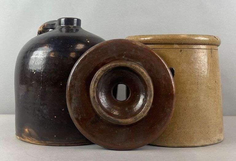 Group of 3 Stoneware Items - Matthew Bullock Auctioneers