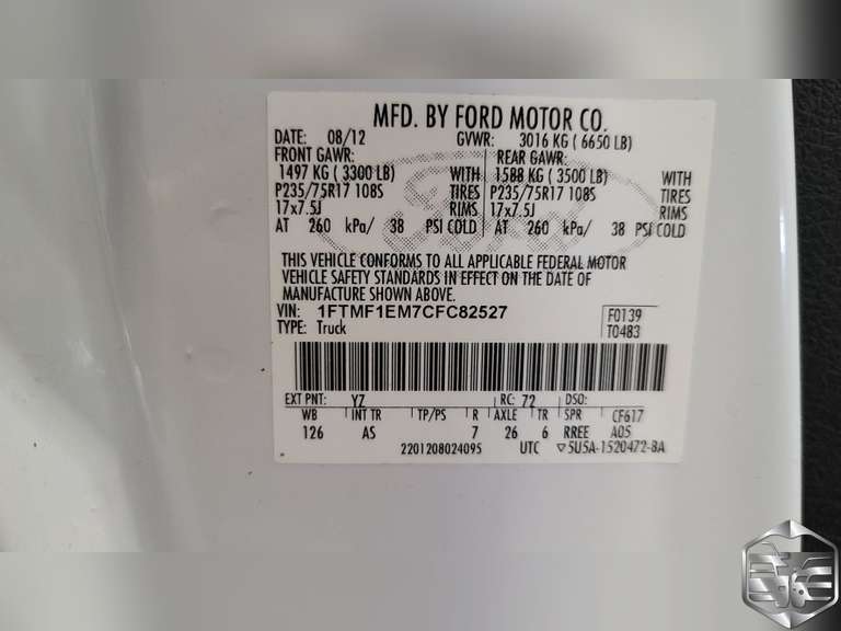2012 Ford F150  XL