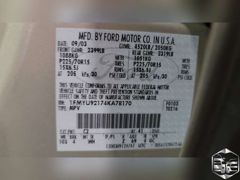 2004 Ford Escape  XLS