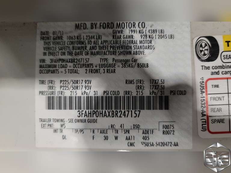 2011 Ford Fusion  SE