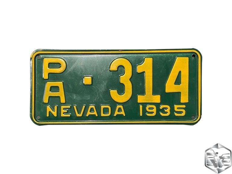 1935 NEVADA LICENSE PLATE