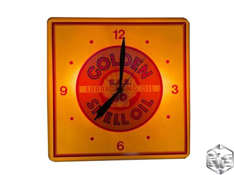 REPRODUCTION SHELL OIL SINGLE-SIDED PLASTIC CLOCK - Trucks & Auto Auctions