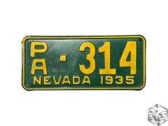 1935 NEVADA LICENSE PLATE