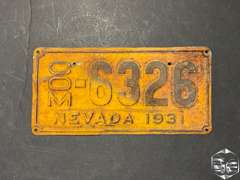 1931 NEVADA COMMERCIAL LICENSE PLATE