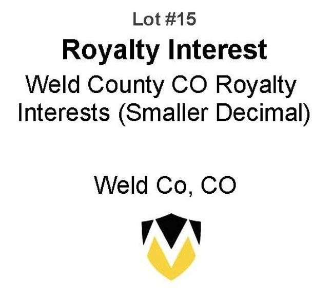 Weld County CO Royalty Interests (Smaller Decimal) MidContinent Energy Exchange
