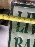 In the plastic ! Nice made Live Bait embossed heavy built sign