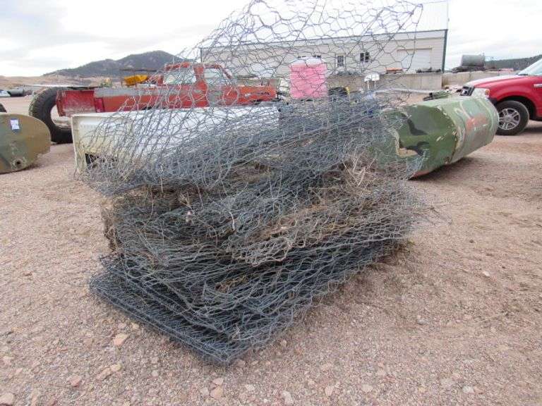 STACK OF GABION ROCK BASKETS McPherson Auction & Realty