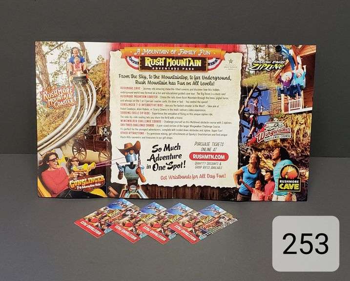 Four Ride Wristbands and a guided cave tour at Rush Mountain Adventure