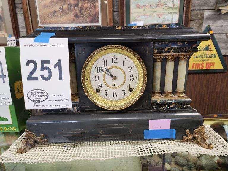 SETH THOMAS MANTLE CLOCK McPherson Auction & Realty
