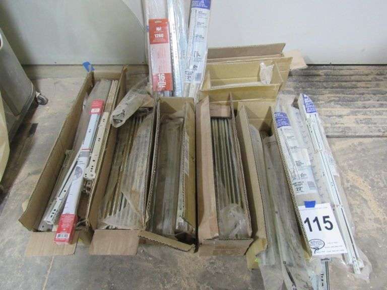 LARGE GROUP OF NEW DRAWER GUIDES DIFFERENT LENGTHS ALL ARE