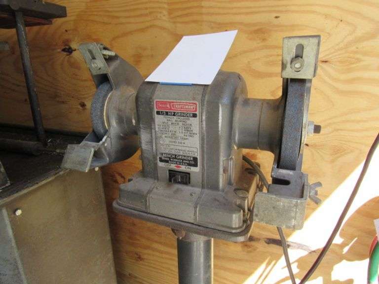CRAFTSMAN 6 INCH BENCH GRINDER ON STAND McPherson Auction & Realty