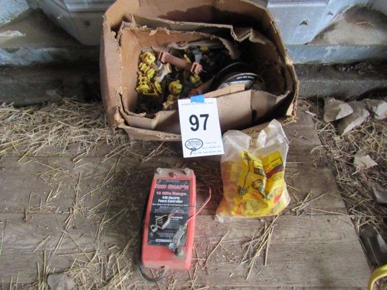 RED SNAPPER ELECTRIC FENCE CONTROLLER AND PLASTIC INSULATORS