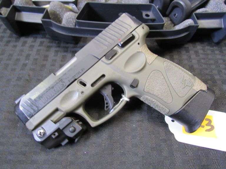 TAURUS G3C 9MM WITH LASER COMES WITH THREE 9 ROUND CLIPS, 50 ROUND BOX