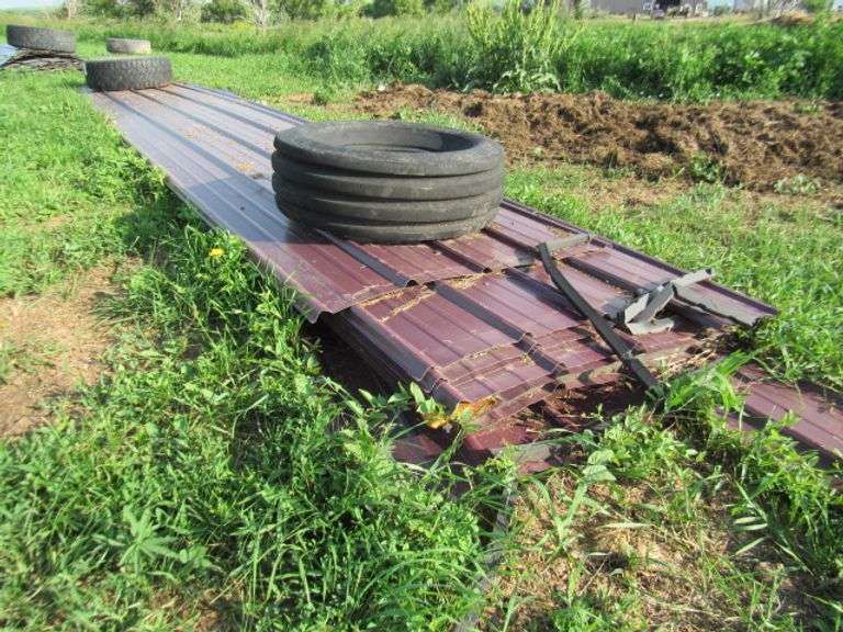 STACK OF 36 “ BARN TIN 16’ to 20’ long used APROX 17 sheets