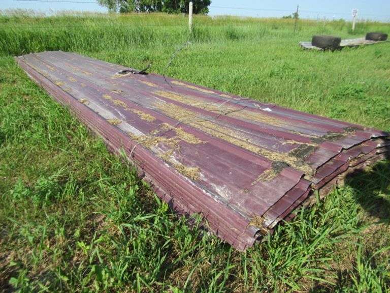 STACK OF BARN 36” barn tin 16’ long APROX 24 sheets used