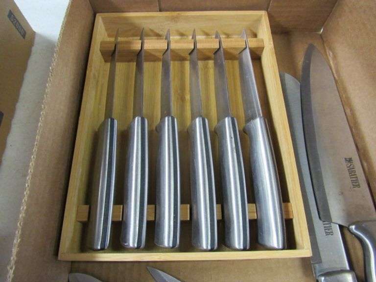 BOX OF SABATIER KNIFE SET McPherson Auction & Realty