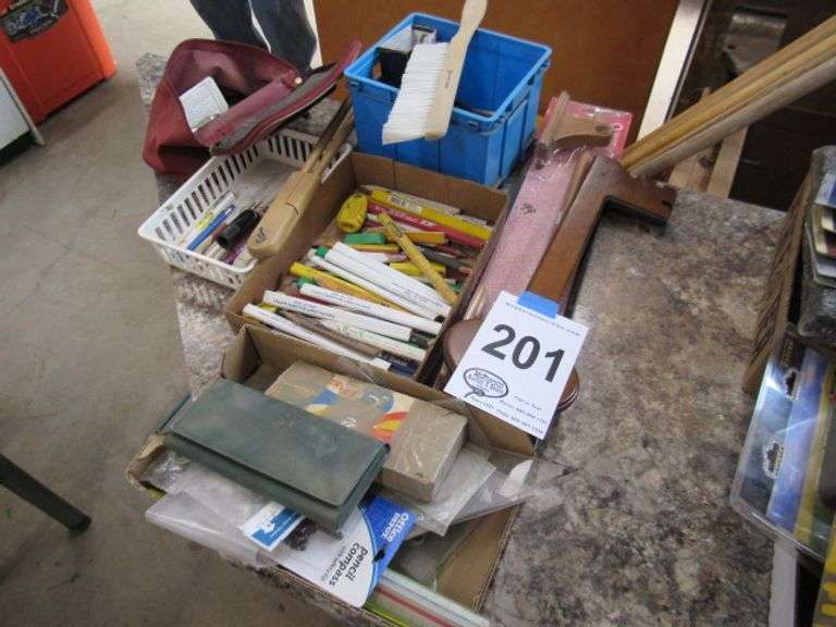 DRAFTING TOOLS, PENCILS, ETC McPherson Auction & Realty