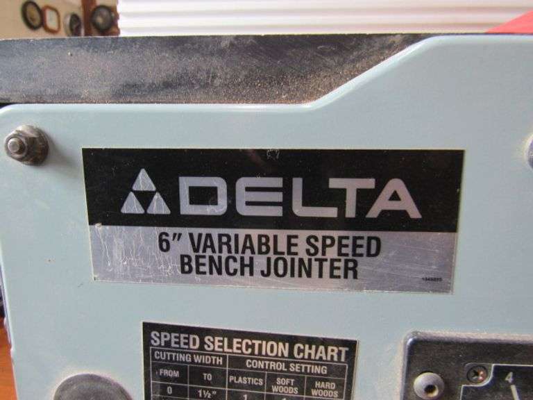 DELTA 6 IN BENCH TOP JOINTER McPherson Auction & Realty