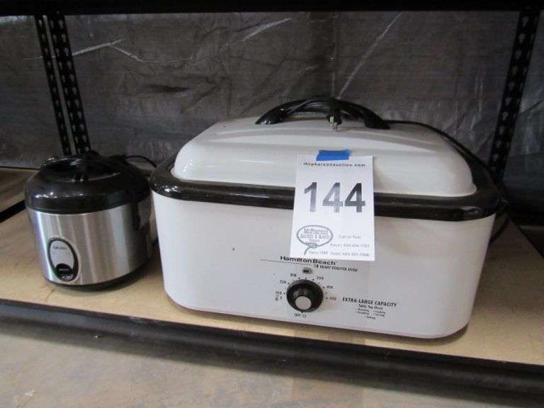 HAMILTON BEACH 18 QUART ROASTER, AROMA RICE COOKER McPherson Auction