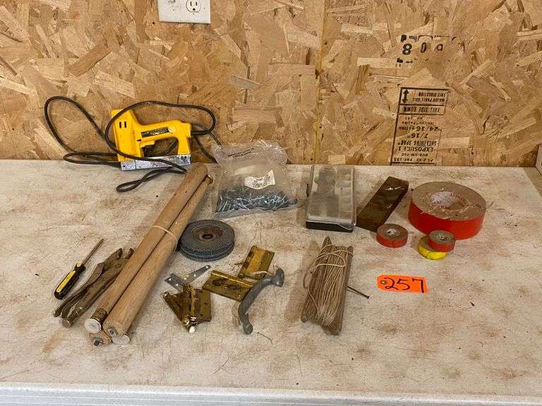 Arrow Electric Stapler, Hinges, Wiring Tool, Pole Shed Screws Meagher