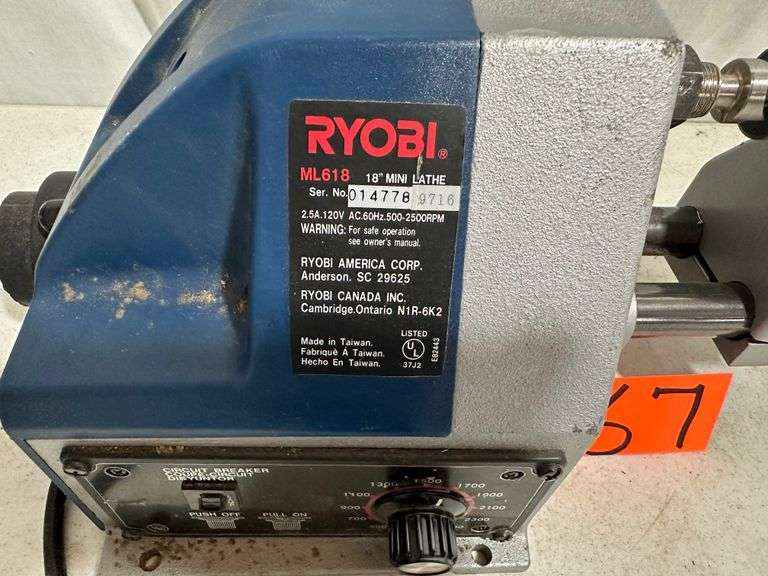 Ryobi ML618 18" Lathe Meagher Auctioneers